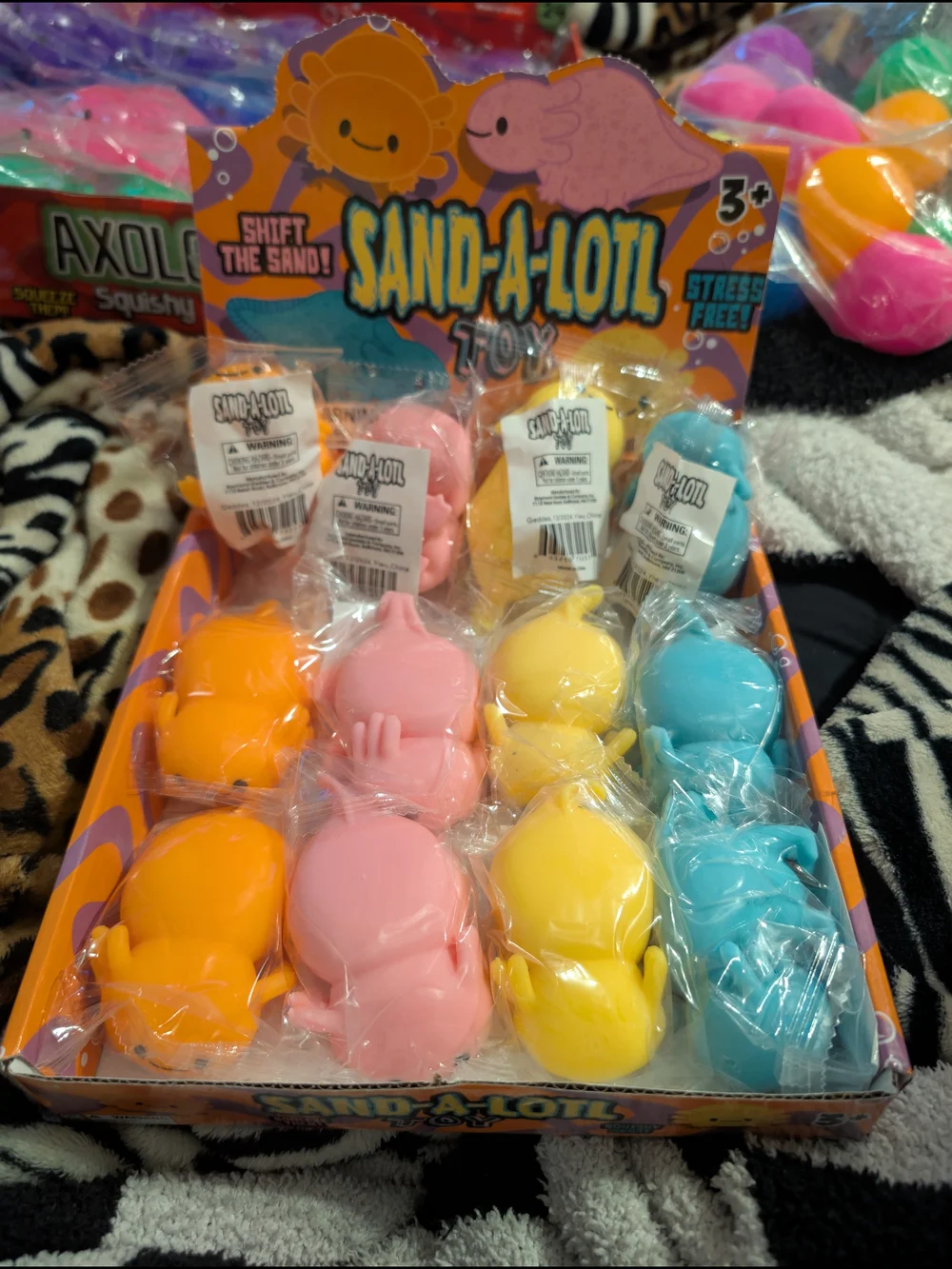 💜 Pink Axolotl Squishy Toy 🧸 Sand Filled Stress Relief Fidget Cute